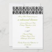 Damask Rehearsal Dinner Invitation Kaart (Voorkant)