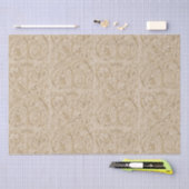 Damask Renaissance Sepia Acanthus Leaf Tissuepapier (Craft)