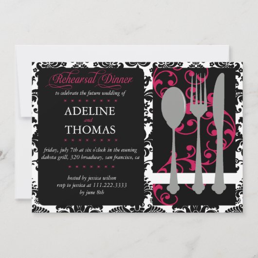 Damask repesisal Dinner : Uitnodiging (Voorkant)