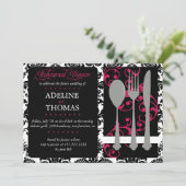 Damask repesisal Dinner : Uitnodiging (Staand voorkant)