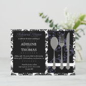 Damask repesisal Dinner : Uitnodiging (Staand voorkant)