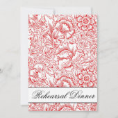 Damask repetitie diner uitnodigingen (Voorkant)