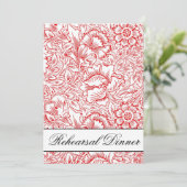 Damask repetitie diner uitnodigingen (Staand voorkant)
