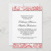 Damask repetitie diner uitnodigingen (Achterkant)