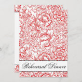 Damask repetitie diner uitnodigingen (Voorkant / Achterkant)