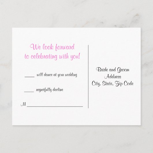 Damask Response Briefkaart (Achterkant)