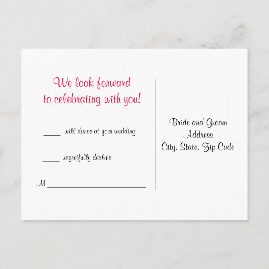 Damask Response Briefkaart (Achterkant)