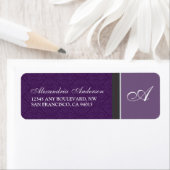  Damask Retouradreslabel (paarse) Etiket (Insitu)