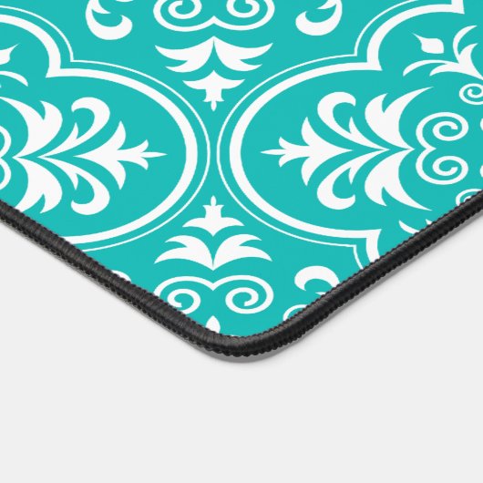 Damask Robin Egg Blue Designer Colour Coordinated Bureaumat (Hoek)