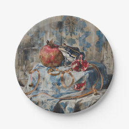 Damask - Ronde papieren Borden Bordje