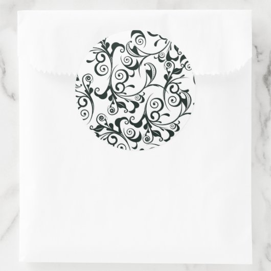 Damask Ronde Sticker (Tas)