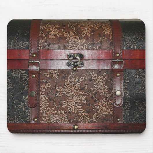 Damask Roos Leather  Chest Muismat (Voorkant)