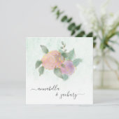 *~* Damask ROOS QR RSVP Glitter - AR12 bruiloft Kaart (Staand voorkant)