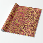 Damask Royal Burgundy Red Maroon Gold Honey Cadeaupapier<br><div class="desc">Chic Floral Royal Wrapping Paper Kan een prachtig decor zijn voor veel evenementen zoals bruiloft,  verjaardag,  afstuderen,  nieuw thuis,  bedrijven,  vrijgezellenfeesten,  enzovoortK-ontwerp</div>