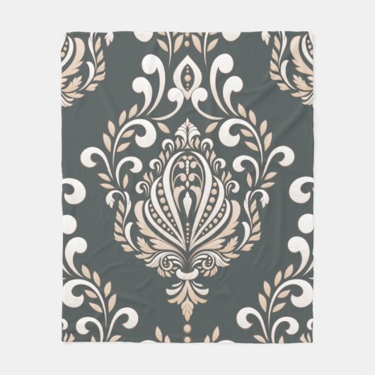 Damask Royal Fleece Blanket (Voorkant)