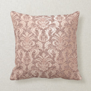 Damask Royal Glitter Blush Skinny Pink Gold Kussen
