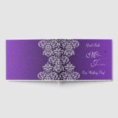 Damask Royal Paars Wedding Guest Book Gastenboek (Volledig)