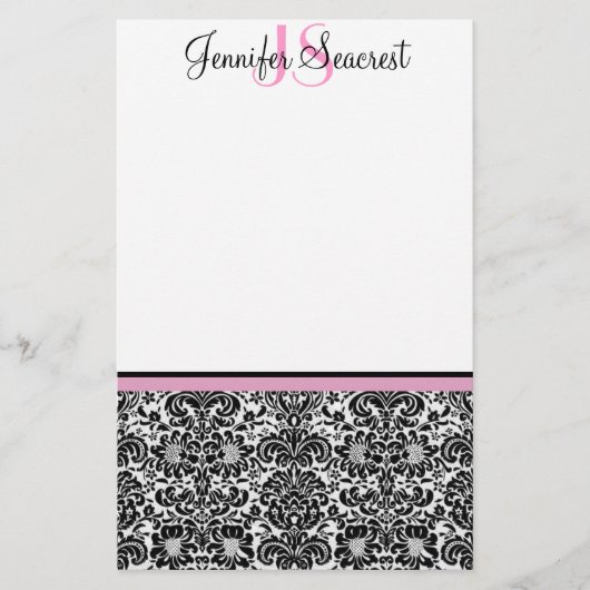 Damask, Roze Briefpapier (Voorkant)