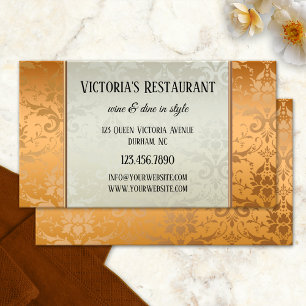 Damask Roze Goud Professionele Visitekaart Visitekaartje
