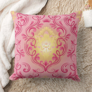 Damask Roze, Rode en Gele Kussen