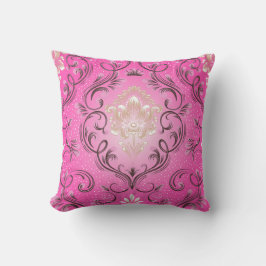 Damask Roze Vierkante Sierkussen
