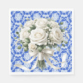 Damask Rozen Napkins Servet (Voorkant)