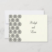 Damask RSVP Kaartje (Achterkant)