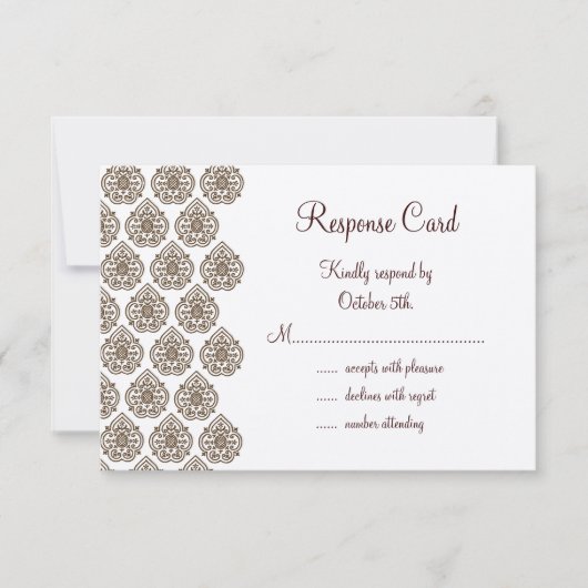  Damask RSVP op champagne (Voorkant)