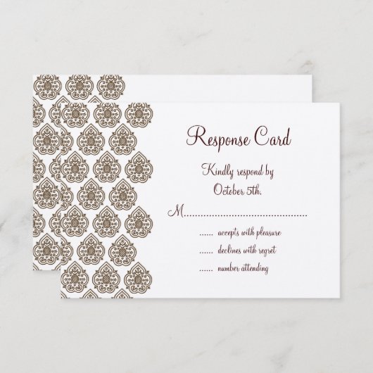  Damask RSVP op champagne (Voorkant / Achterkant)