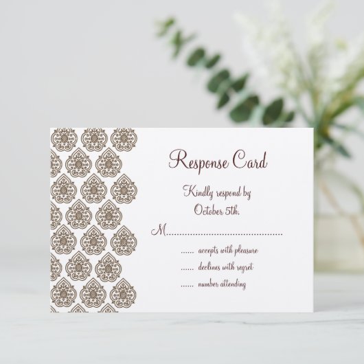  Damask RSVP op champagne (Staand voorkant)