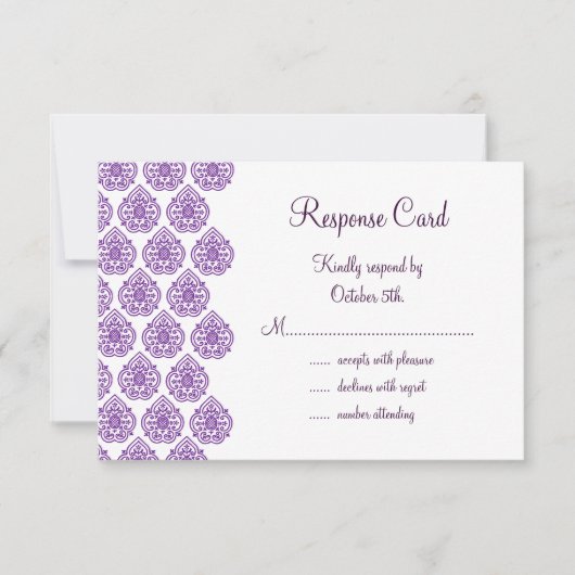 Damask RSVP (paars) (Voorkant)