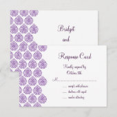 Damask RSVP (paars) (Voorkant / Achterkant)