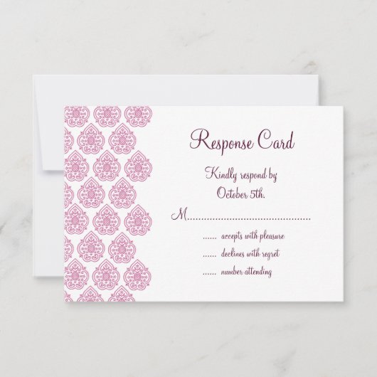 Damask RSVP (roze) (Voorkant)