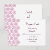 Damask RSVP (roze) (Voorkant / Achterkant)
