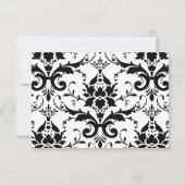 Damask RSVP Wedding Response Request Cards Kaartje (Achterkant)