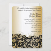  Damask Rustic Brown Paper Kaart (Voorkant)