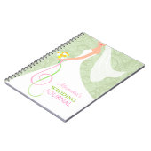 Damask Sage Green Bridal Wedding Journal Planner Notitieboek (Linkerzijde)