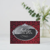Damask Salon en Spa Briefkaart (Staand voorkant)