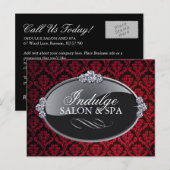 Damask Salon en Spa Briefkaart (Voorkant / Achterkant)