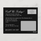 Damask Salon en Spa Briefkaart (Achterkant)