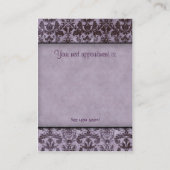 Damask Salon Spa Appointment Card Paars Afsprakenkaartje (Achterkant)