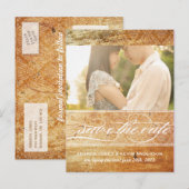  Damask Save the Date Aankondigingskaart (Voorkant / Achterkant)