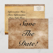 Damask Save the Date! Briefkaarten (Voorkant / Achterkant)