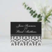 Damask Save the Date Briefkaarten Wedding (Staand voorkant)