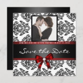 Damask Save the Date Foto (Voorkant / Achterkant)