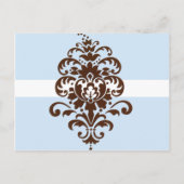 Damask Save the Date - Gepersonaliseerd Aankondigingskaart (Achterkant)
