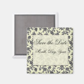 Damask Save the Date-magneet Magneet (Voorkant / Achterkant)