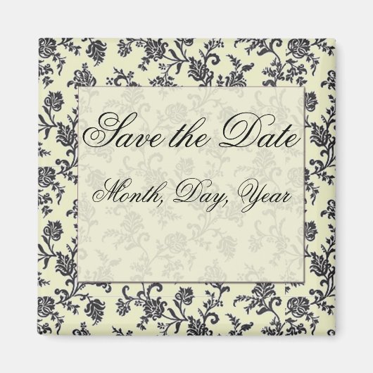 Damask Save the Date-magneet Magneet (Voorkant)