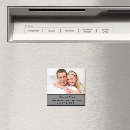 Damask Save the Date Magnet (Insitu (Vaatwasser))