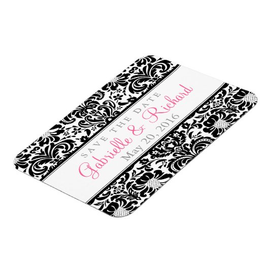 Damask Save the Date Magnet Magneet (Linkerzijde)